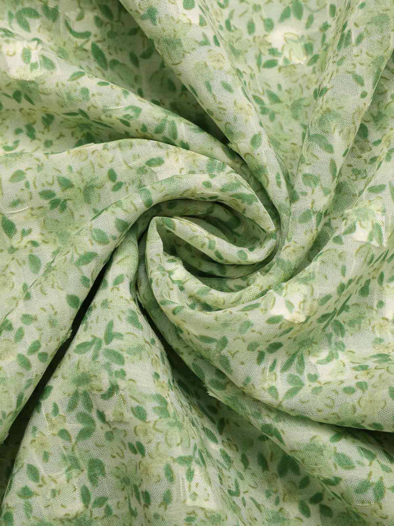 Robe verte à petites fleurs col cœur des années 1940
