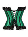 Corset patchwork plis creux avec nœud et reliures des années 1980