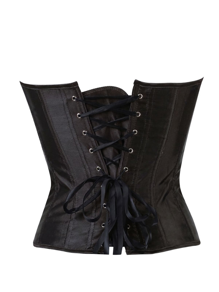 Corset bleu sarcelle brodé de motifs de plumes de paon années 1930