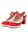 Mary Jane Patchwork Chaussures à talons hauts