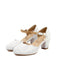 Chaussures à talons hauts en flanelle avec chaîne dorée