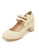 Chaussures vintage à bout rond et talon conique