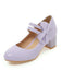Chaussures vintage à bout rond et talon conique