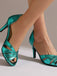 Escarpins à talons hauts vintage à bout ouvert et à enfiler