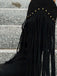 Bottes à talons hauts épais et pompons vintage