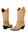Bottes à talons épais et bout golf clouté en flanelle