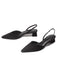 Chaussures à Bout Pointu Bride Arrière Unies à Talon Bloc Bas 6