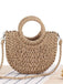 Sac Bandoulière de Plage Vintage Tressé à la Main en Forme de Lune 2