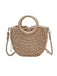 Sac Bandoulière de Plage Vintage Tressé à la Main en Forme de Lune 3