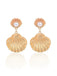 Boucles d'oreilles coquillage en perles blanches