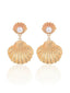 Boucles d'oreilles coquillage en perles blanches