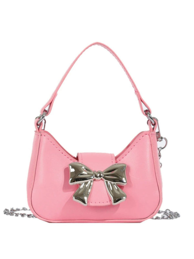 Sac à main vintage en cuir avec poignée en nœud