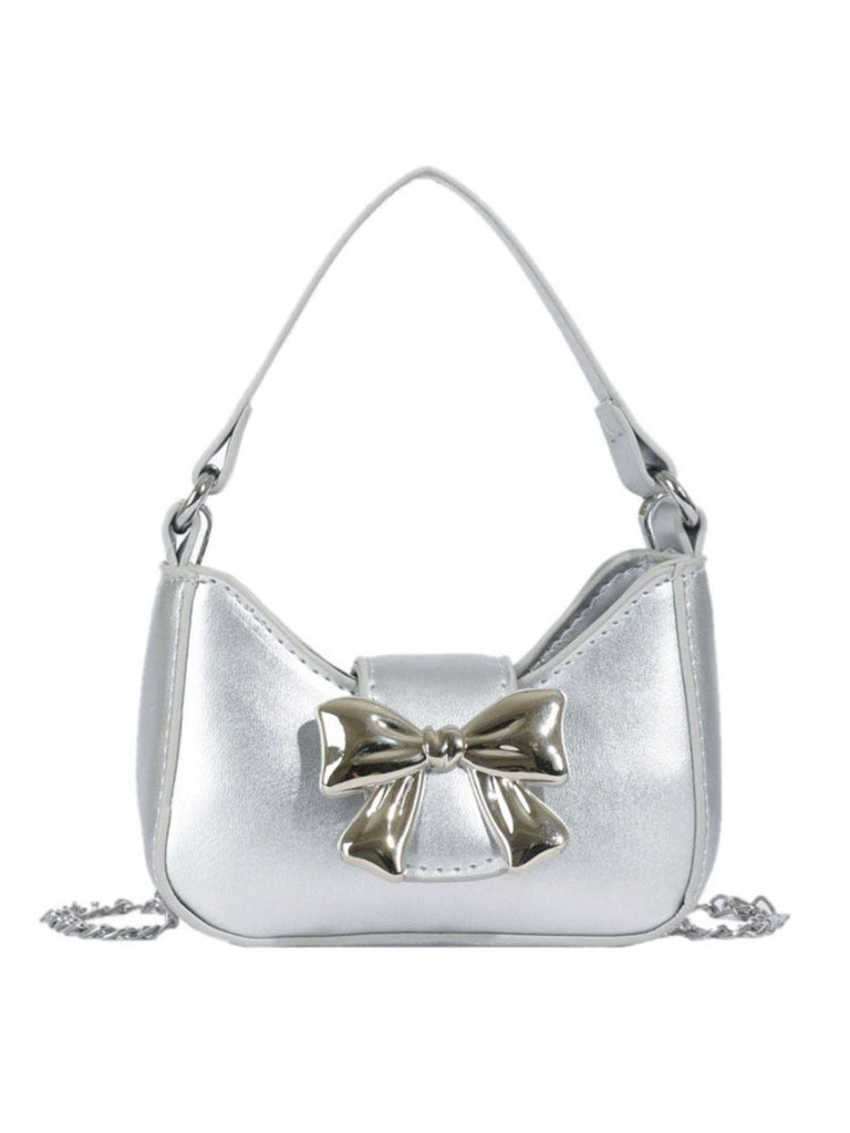 Sac à main vintage en cuir avec poignée en nœud