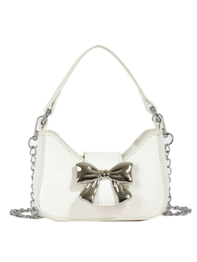Sac à main vintage en cuir avec poignée en nœud