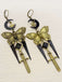 Boucles d'oreilles gothiques vintage papillon épée étoiles et lune