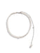 Collier chaîne à pendentif en perles blanches vintage