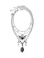 Collier gothique noir à plusieurs niveaux avec cœur ailes étoile et épée