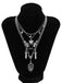 Collier gothique noir à plusieurs niveaux avec cœur ailes étoile et épée