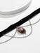 Collier gothique avec pendentif en araignée rouge