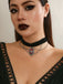 Collier gothique avec pendentif en araignée rouge
