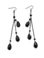 Boucles d'oreilles pendantes gothiques en forme de goutte d'eau