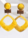 Boucles d'oreilles vintage en résine marbrée à motif géométrique exagéré