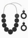 Boucles d'Oreilles Vintage à Pois Dentelle Noir