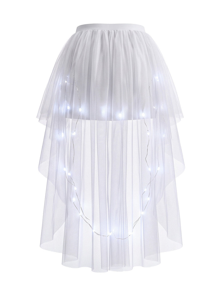 Jupe tutu asymétrique en maille lumineuse à LED Années 1980 - 4