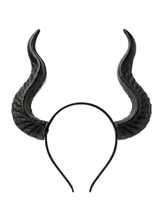 Bandeau noir à cornes de sorcière pour Halloween