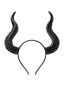 Serre-tête de cosplay cornes de sorcière noires pour Halloween