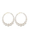 Boucles d'oreilles vintage à grand cerceau en perles