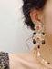 Boucles d'oreilles baroques vintage en stras