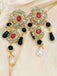 Boucles d'oreilles baroques vintage en stras
