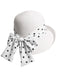Chapeau de paille à nœud papillon et ruban à pois