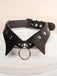 Collier ras du cou gothique en similicuir pour Halloween