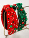 Serre-tête de Noël en perles colorées et strass