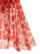 Cache-maillot asymétrique longue roses rouge années 60