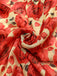 Cache-maillot asymétrique longue roses rouge années 60