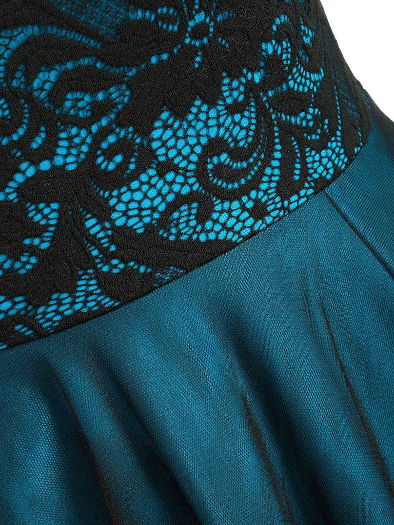 Robe de Noël Vintage Année 50 Dentelle Épaule Nue Soirée Cocktail Chic 4