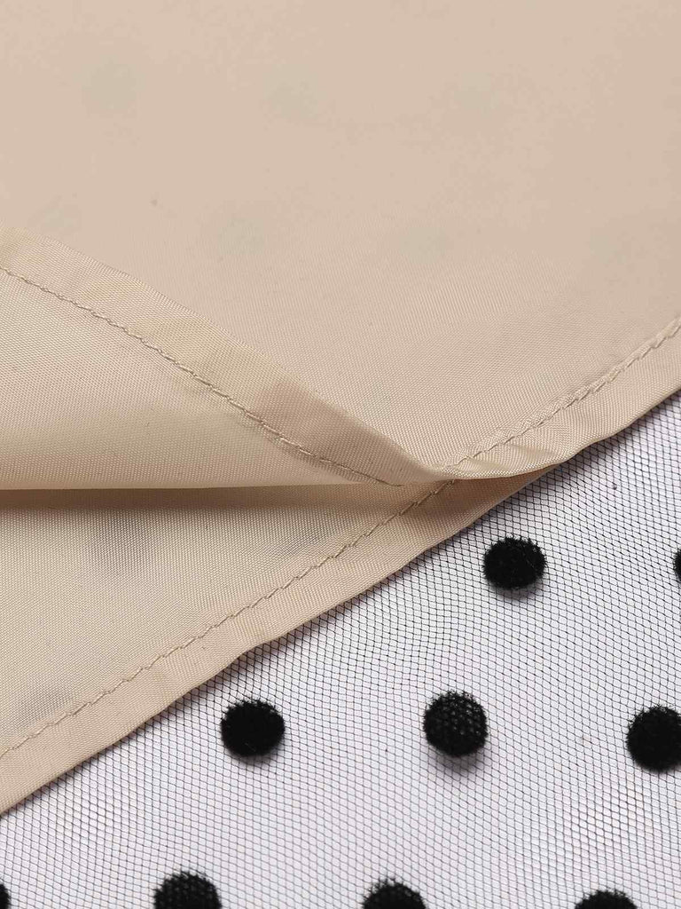 Robe Swing Vintage Année 50 Noire à Pois de Cœur Cocktail Pin Up