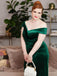 Robe Crayon Vintage Verte Année 60 Solide en Velours