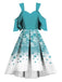 Robe Swing Année 50 Flocon de Neige