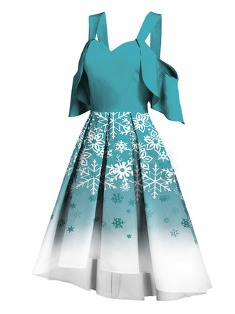 Robe Swing Année 50 Flocon de Neige 2