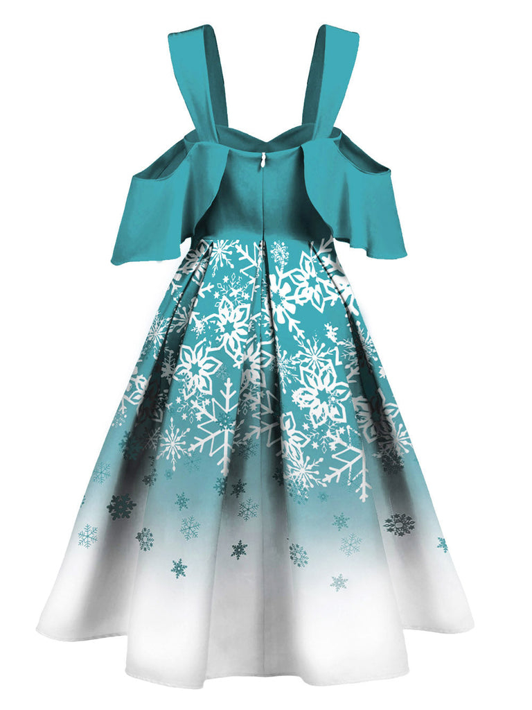 Robe Swing Année 50 Flocon de Neige 3