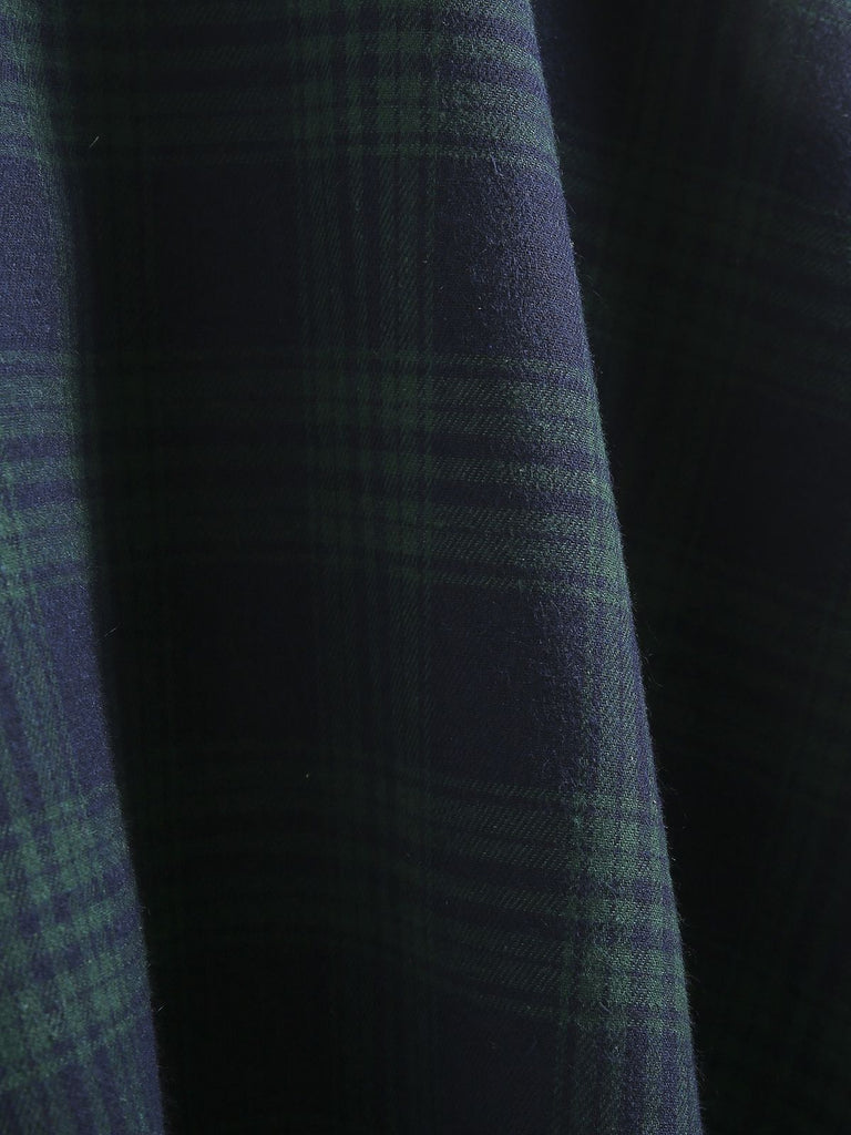 Robe Swing Verte Jaune Année 50 Boutonnée avec Ceinture