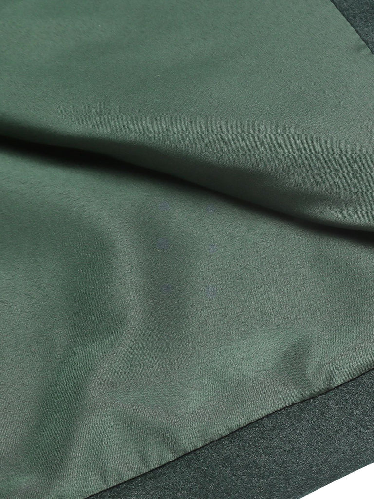 Manteau à Boutons Uni Vert Foncé Années 1950 11