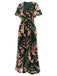 Combinaison Vintage en Velours Vert fleurs des Années 1950