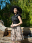 Robe vintage patchwork papillon noire des années 1950 Cocktail