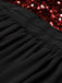 Robe patchwork noire à paillettes dorées des années 1950