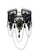 Collier ras du cou gothique vintage en dentelle brodée